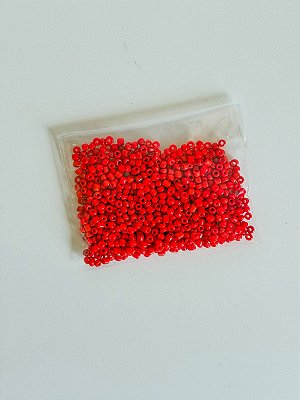 Pacote de Miçanga 50g - Vermelho Leitoso
