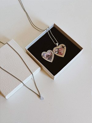 conjunto relicário Personalizado e Ponto de Luz - especial