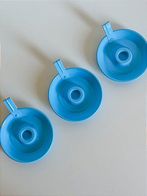 Castiçal de alumínio Azul claro para vela palito