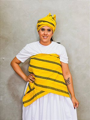 Conjunto Alaká / Ipele pano da costa e Ojá Amarelo
