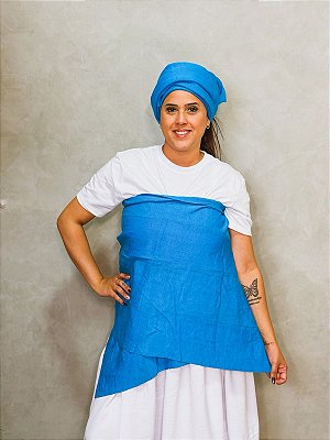 Conjunto Alaká / Ipele pano da costa e Ojá Azul claro