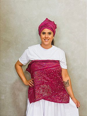 Conjunto Alaká / Ipele pano da costa e Ojá Vinho