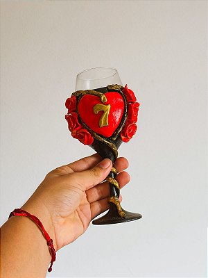 Taça luxo para Pomba Gira com coração 7