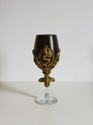 Taça luxo para Pomba Gira de cobra com dourado