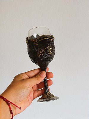 Taça luxo de Pomba Gira Rosa negra