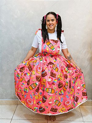 Conjunto jardineira de Erê menina - Fábrica de doce