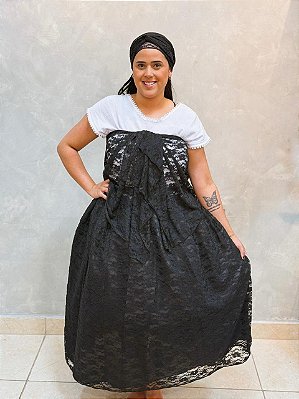 Conjunto de renda 3 Peças - Preto