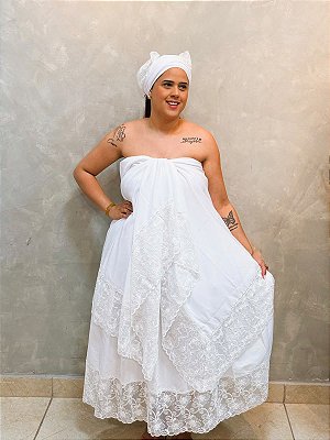 Conjunto essência branco de renda