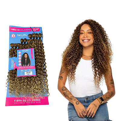 CABELO CACHEADO MEU BB FIBRA DE COLAGENO BE YOU ENTRELACE - 70CM 10 TELAS