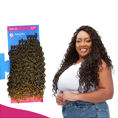 CABELO CACHEADO MIGA SUA LOKA FIBRA DE COLAGENO BE YOU - 80CM 10 TELAS