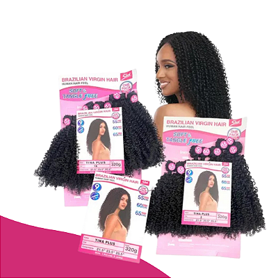 CABELO CACHEADO TINA PLUS BIO FIBRA - BRAZILIAN VIRGIN 65CM