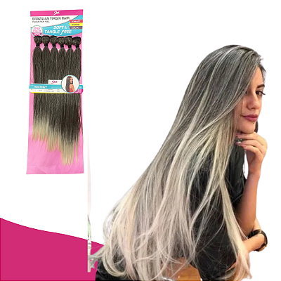 CABELO LISO WHITNEY - BIO FIBRA - BRAZILIAN VIRGIN HAIR - TOQUE MACIO E LEVE