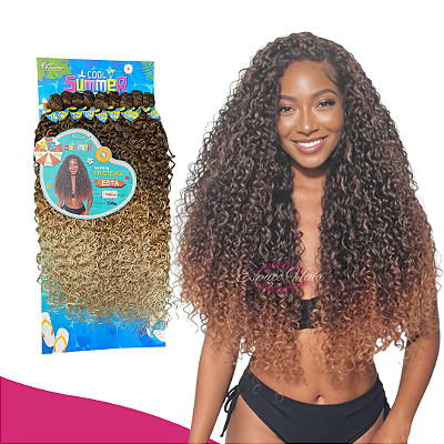 CABELO CACHEADO ESTA SUPER PROTEINA - MODER GIRL COOL SUMMER - PERFEITO PARA BANHAR DE MAR E PISCINA