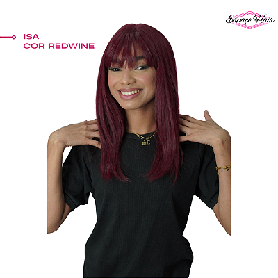 PERUCA WIG ISA COR REDWINE - FIBRA ORGANICA PREMIUM - MODERN GIRL