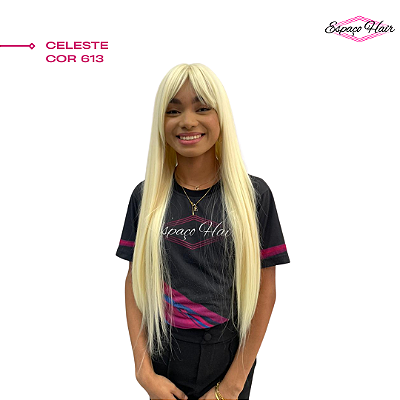 PERUCA WIG CELESTE COR 613 - COM FRANJA - ORGANICA - FASHION LINE