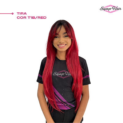 WIG LISA TIRA COR T1B/RED - C/FRANJA - ORGANICA - MODERN GIRL