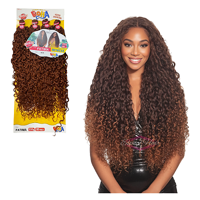 CABELO CACHEADO FATIMA - MODERN GIRL - FIBRA DE PROTEINA - BOHA CROCHET