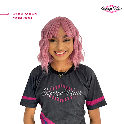 WIG ROSEMARY LISA ONDULADA CURTA - MODERN GIRL - COR 608# (ROSA) PERUCA