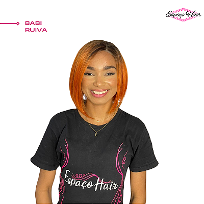 Lace Wig Babi Fibra Futura Cor Ruiva - Fashion Line