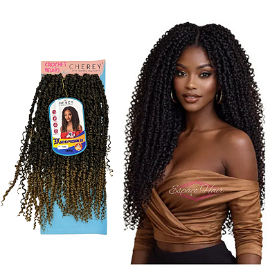 CABELO BOHO PASSIOS - TWIST COM CACHOS - CHEREY - CROCHET BRAIDS - ORGANICO