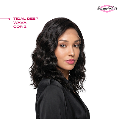 LACE CURTA LISA ONDULADA TIDAL DEEP WAVER COR 2 - BIO FIBRA - REPARTIÇÃO LATERAL