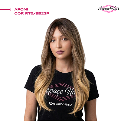 WIG APONI COR RT6/8B22P - LISA COM FRANJA - ORGANICO PREMIUM - ROYAL QUEEN