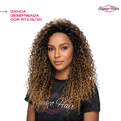 WIG DANCA DESESFREADA COR RT2/8/30 - MODERN GIRL - TOQUE MACIO - SUPER VOLUMOSA