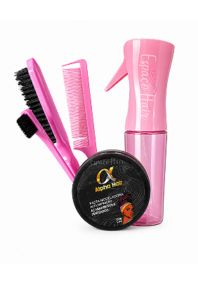 KIT BABY HAIR - POMADA+ESCOVAS DE BABY HAIR+BORRIFADOR