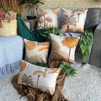 Capa de Almofada bella Estampada 45x45 (bananeira)