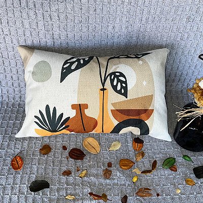 Capa Baguete linho Estampada 30x50 (vaso)