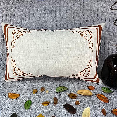 Capa Baguete linho Estampada 30x50 (moldura terracota)