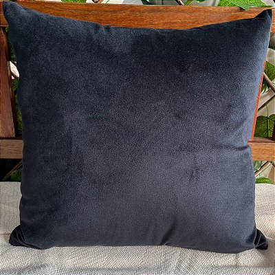 Capa almofada veludo liso ( 45x45 ) Preto