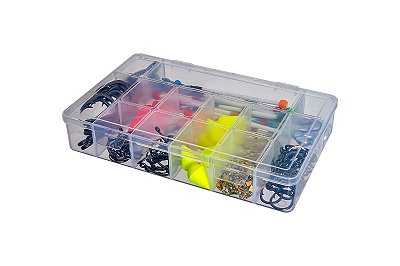 Caixa M Organizador com Divisórias Trava Porta Itens Escritório