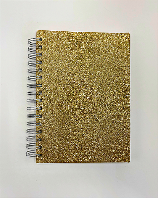 Agenda Glitter Planner Diário Anual Dourado
