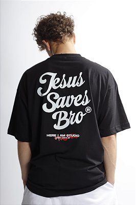 NOVA ALIANÇA JESUS SAVES BRO OVERSIZED BLACK