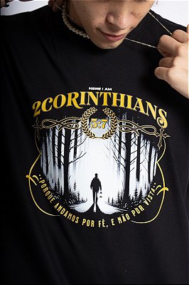 T-SHIRT 2 CORINTHIANS 5:7 UNISSEX TRADICIONAL PREMIUM