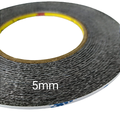 Fita Dupla Face 3M Preta 5mm /50m Alta Qualidade