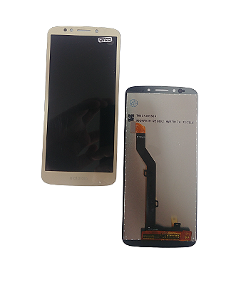 Tela Display Frontal Sem Aro Motorola Moto G6 Play Xt1922 / E5 Xt1944 Dourado