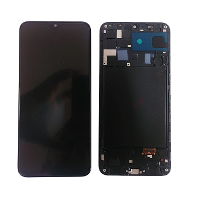 Tela Frontal Lcd Samsung Galaxy A20 A205 Com Aro