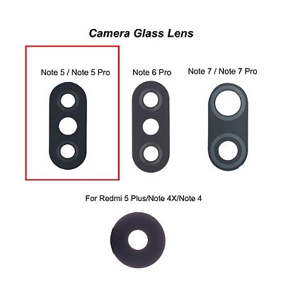 Lente Vidro Camera Traseira Xiaomi Redmi Note 5 / Note 5 Pro