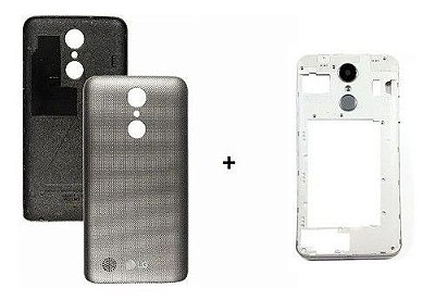 Carcaça Aro Lente + Tampa Celular LG X230 K4 Novo 2017 Orig.