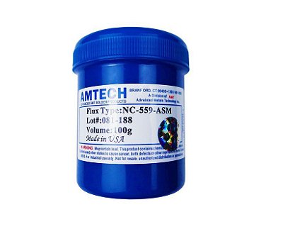 Fluxo de Solda em pasta Amtech NC-559 Azul Profissional Pote 100 Gr