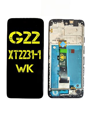 Tela Display Frontal Touch Moto G22 Xt2231-1 Com Aro Wk