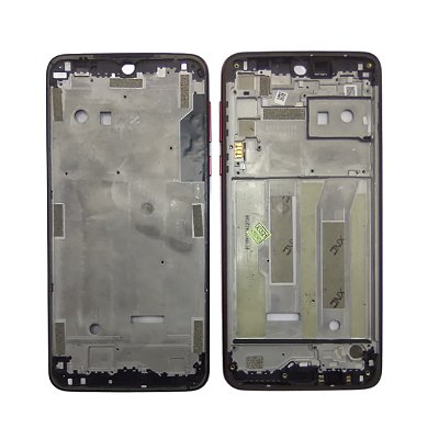 Chassi Carcaça Aro C/ Botões Compativel Moto G8 Play Xt2015 Verm Vermelho