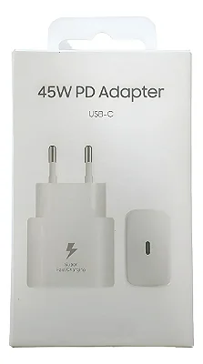 Carregador Turbo Fast 45w Compativel Samsung Tipo-c Usb-c