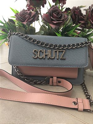 Bolsa Schutz azul com Rosa