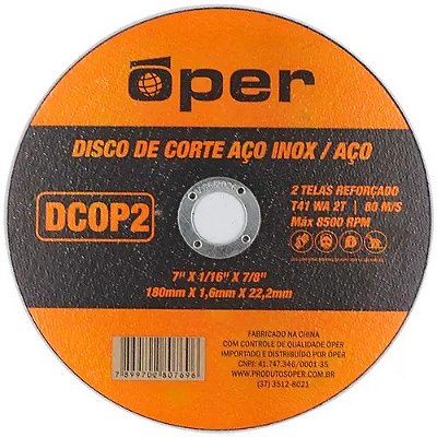 DISCO DE AÇO INOX 4.1/2 MM