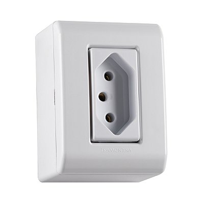TOMADA SOBREP SIMPLES 2P+T TRAMONTINA