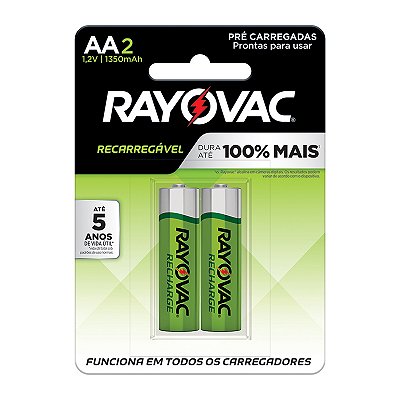 PILHA RECARREGÁVEL. 1350A   AA C/2