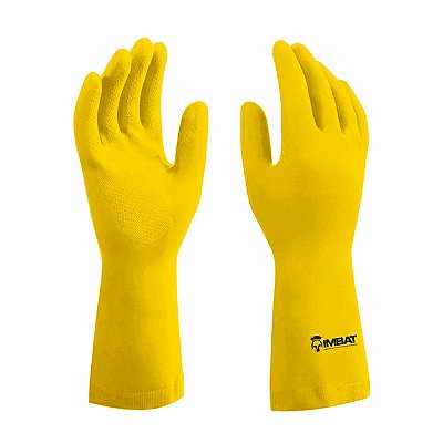 LUVA LATEX AMARELA M 8" IMBAT